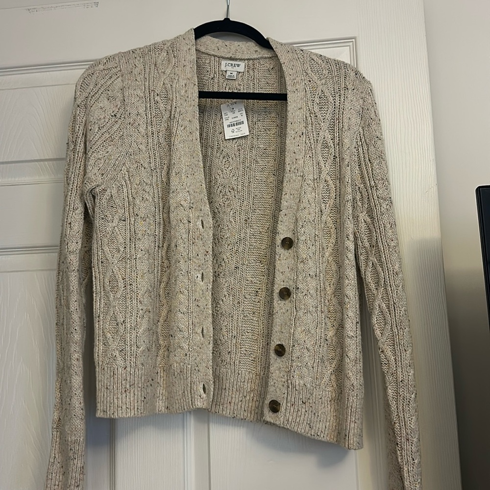 Jcrew cable knit cardigan bnwt